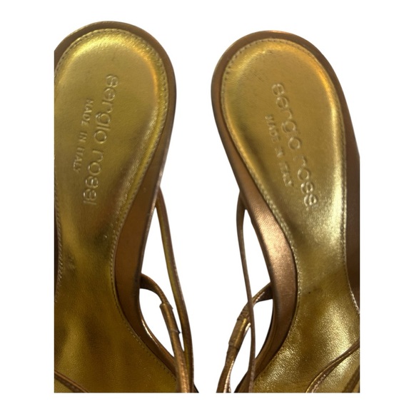 Sergio Rossi Gold Heels - Picture 3 of 7